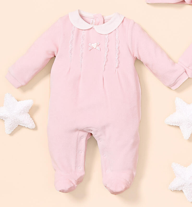 Winter jumpsuit for baby girl PINK-2714