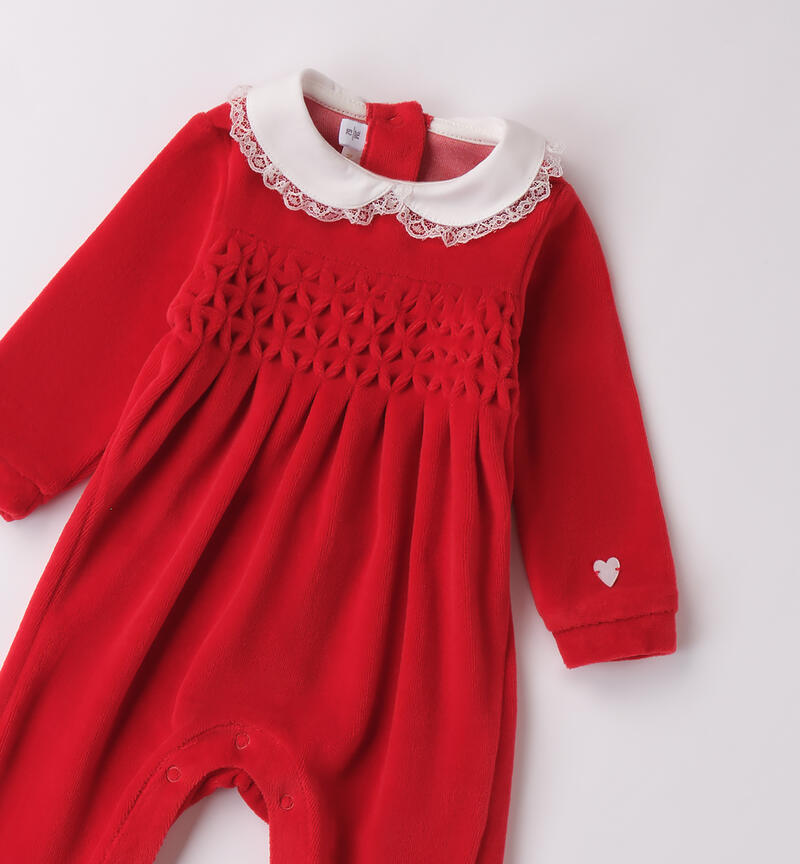 Christmas jumpsuit for baby girl ROSSO-2253