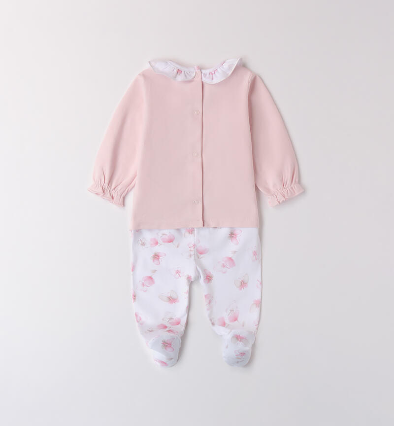 Baby girl two-piece onesie PINK-2714