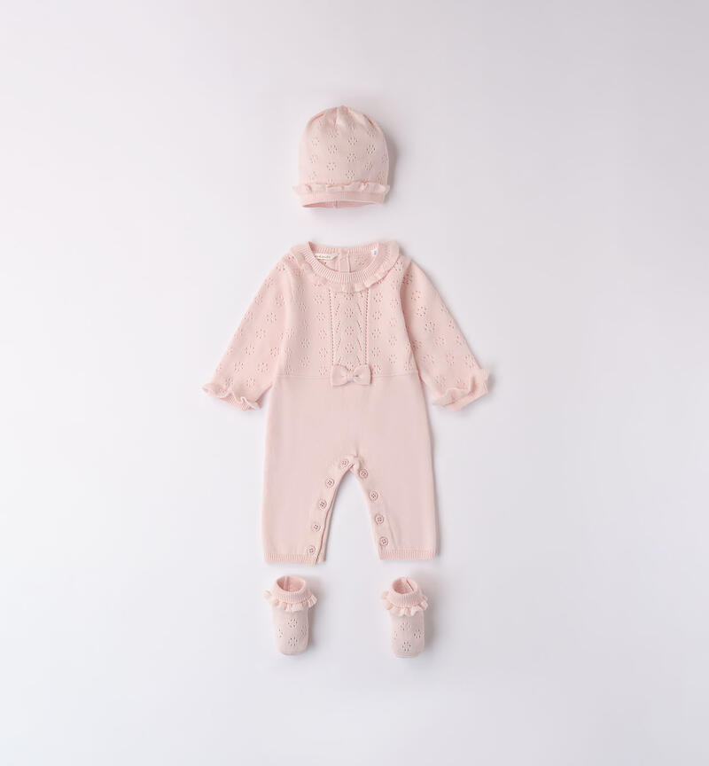 Three-piece outfit for baby girls ROSA-2512