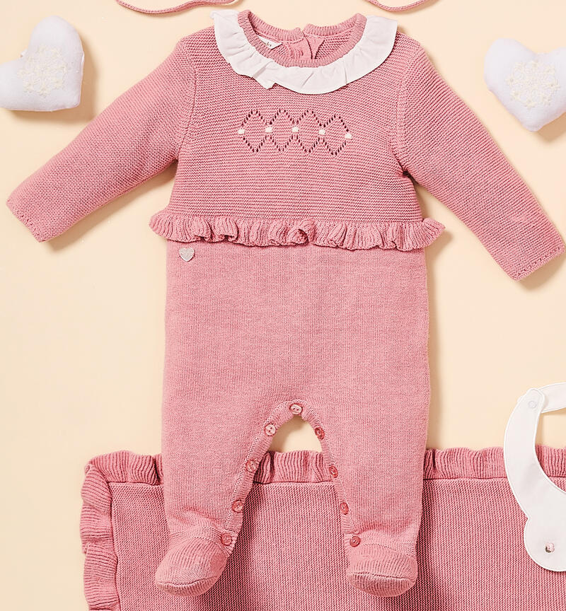 One-piece jumpsuit for baby girl ROSA-3031