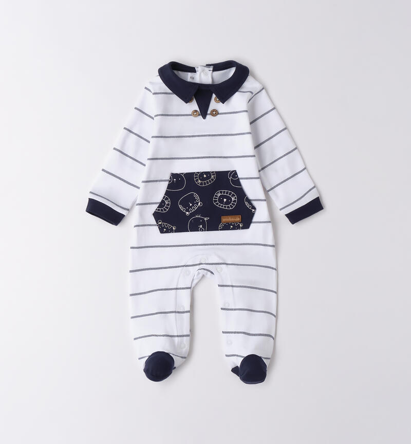 Tutina neonato BIANCO-BLU-6BEU