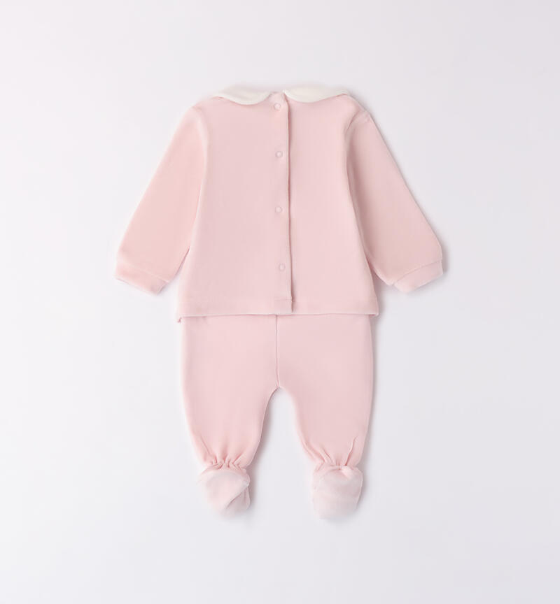 Jumpsuit for newborn baby girl PINK-2714