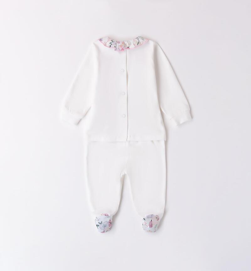 Babygrow for baby girl BIANCO-0113