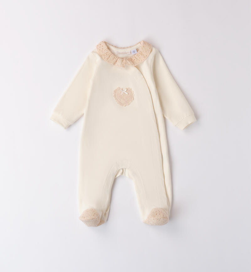 Girls' babygrow with feet PANNA-0112