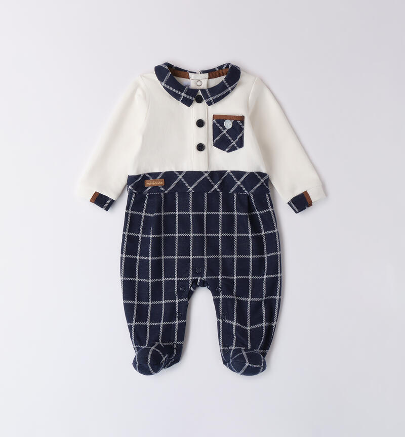 One-piece jumpsuit for baby boy NAVY-3558