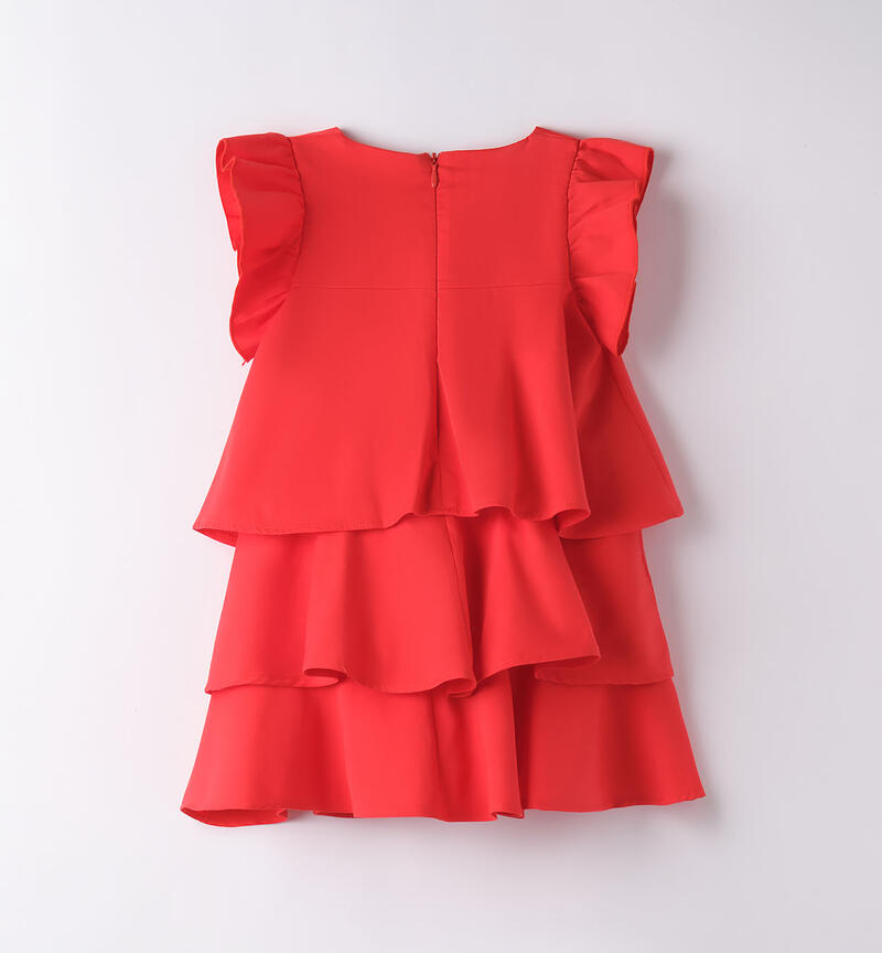 Girls' red dress ORANGE-2234